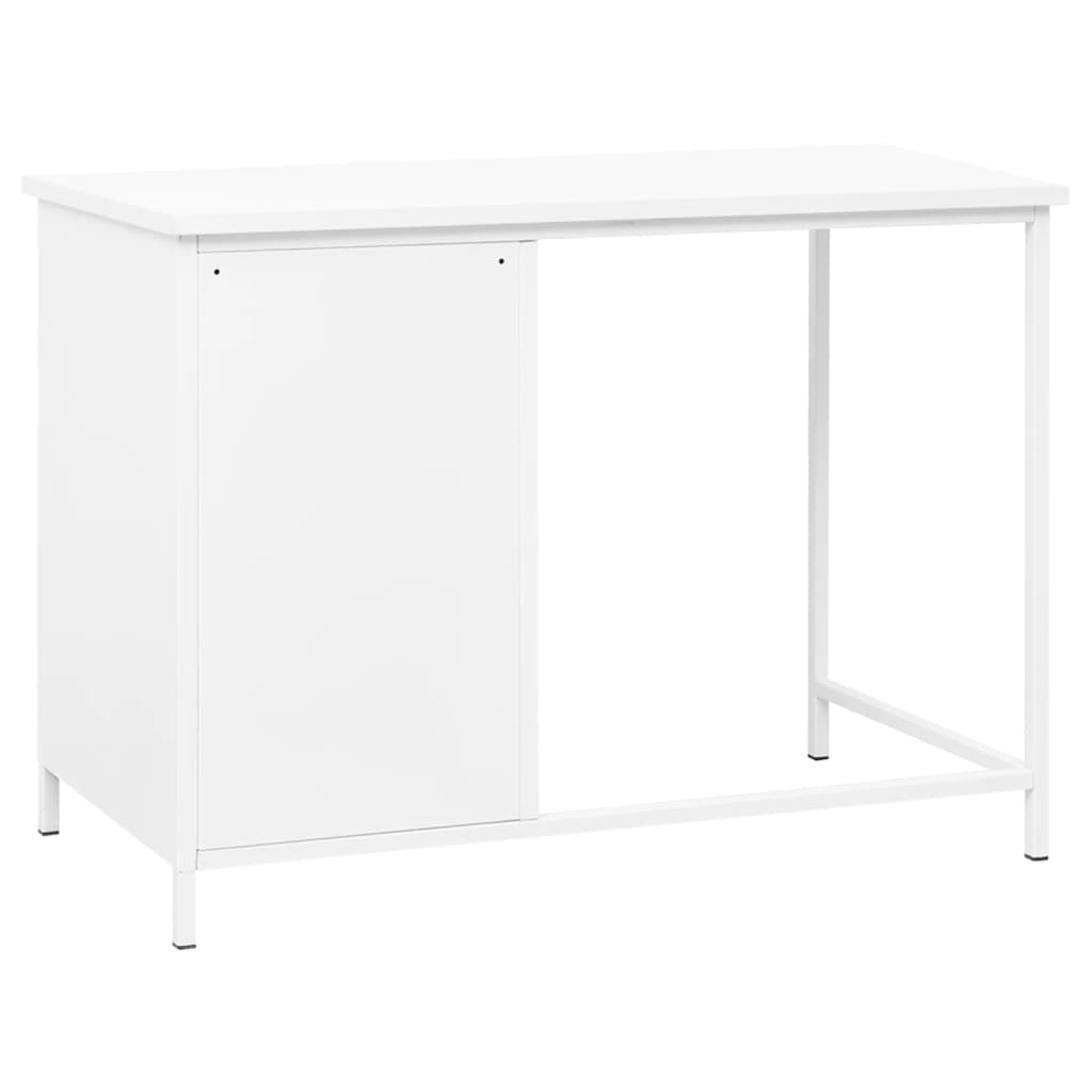 Industrial Desk with Drawers White 105x52x75 cm Steel